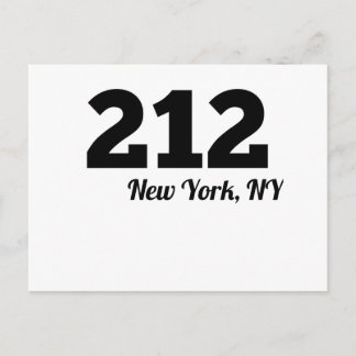 Gebied Code 212 New York NY Briefkaart