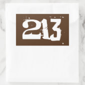 Gebied Code 213 (Los Angeles) Rechthoekige Sticker (Tas)