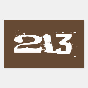 Gebied Code 213 (Los Angeles) Rechthoekige Sticker
