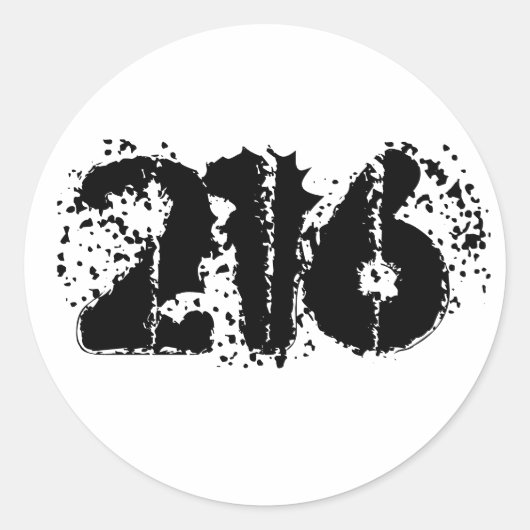 Gebied Code 216 (Cleveland) Klassieke Sticker rond (Voorkant)