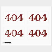 Gebied Code 404 (Atlanta, GA) Rechthoekige Sticker (Vel)