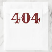 Gebied Code 404 (Atlanta, GA) Rechthoekige Sticker (Tas)