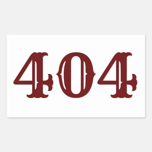 Gebied Code 404 (Atlanta, GA) Rechthoekige Sticker (Voorkant)