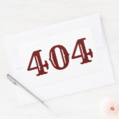 Gebied Code 404 (Atlanta, GA) Rechthoekige Sticker (Envelop)