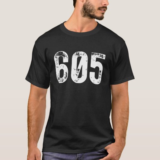 Gebied Code 605 Sioux Herfsten South Dakota SD SIX T-shirt (Voorkant)