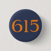 Gebied Code 615 (Nashville) Ronde Button 3,2 Cm (Voorkant)