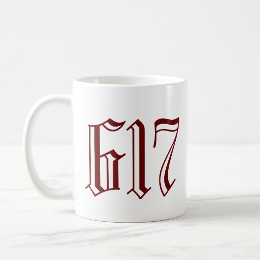 Gebied Code 617 (Boston) Koffiemok (Links)