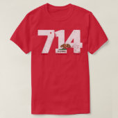 Gebied Code 714 Anaheim California TShirt 1 (Design voorkant)