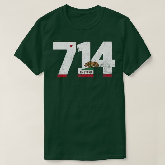 Gebied Code 714 Anaheim California TShirt 2 (Design voorkant)