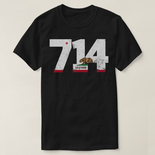 Gebied Code 714 Anaheim California TShirt 3 (Design voorkant)