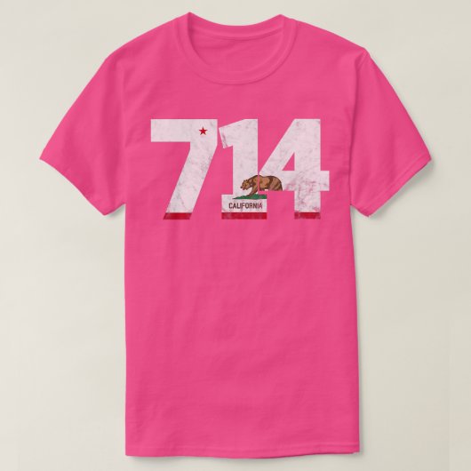 Gebied Code 714 Anaheim California TShirt 6 (Design voorkant)