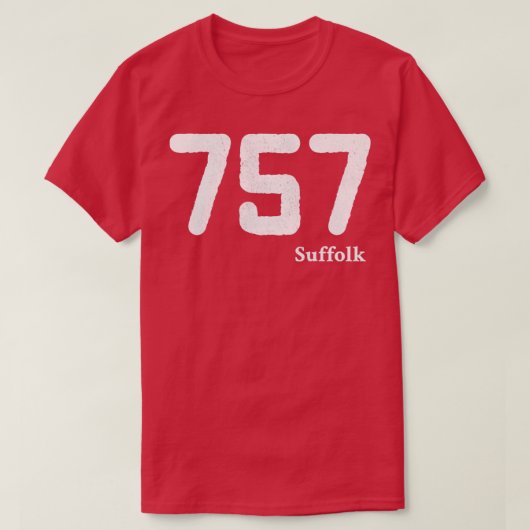 Gebied Code 757 Suffolk Virginia1 T-shirt (Design voorkant)