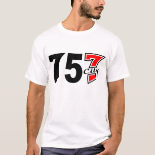 Gebied Code 757city T-shirt