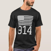 Gebied Code 914 Amerikaanse vlag Usa Westchester C T-shirt (Voorkant)