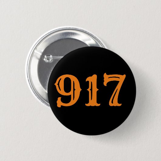 Gebied Code 917 (New York City) Button (Voorkant /achterkant)