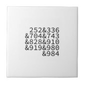 Gebied Codes North Carolina Tegeltje (Voorkant)