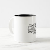 Gebied Codes North Carolina Tweekleurige Koffiemok (Voorkant links)