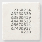 Gebied Codes Ohio Stenen Onderzetter (Voorkant)