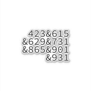 Gebied Codes Tennesse Sticker
