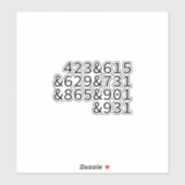 Gebied Codes Tennesse Sticker (Vel)