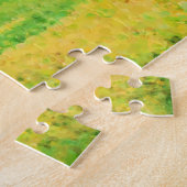 Gebied Gele bloemen Natuur Legpuzzel (Zijkant)