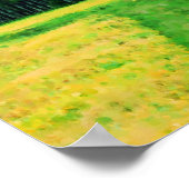 Gebied Gele bloemen Natuur Poster (Hoek)