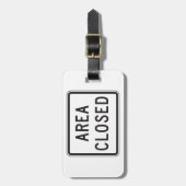 Gebied Gesloten teken Waarschuwing Beperkte zone Bagagelabel (Voorkant verticaal)