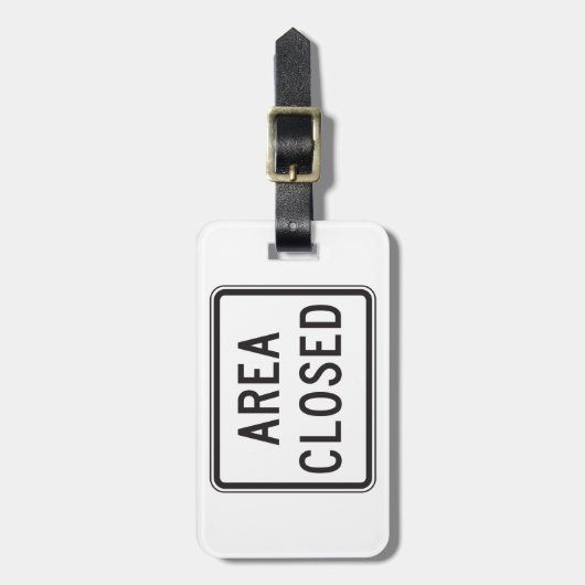 Gebied Gesloten teken Waarschuwing Beperkte zone Bagagelabel (Voorkant verticaal)