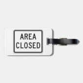 Gebied Gesloten teken Waarschuwing Beperkte zone Bagagelabel (Achterkant horizontaal)
