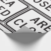 Gebied Gesloten teken Waarschuwing Beperkte zone Cadeaupapier