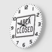 Gebied Gesloten teken Waarschuwing Beperkte zone Grote Klok (Hoek)