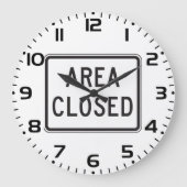 Gebied Gesloten teken Waarschuwing Beperkte zone Grote Klok (Voorkant)
