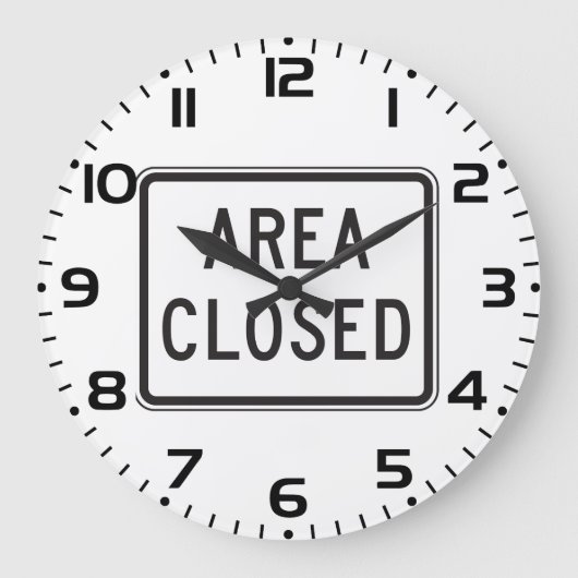 Gebied Gesloten teken Waarschuwing Beperkte zone Grote Klok (Voorkant)