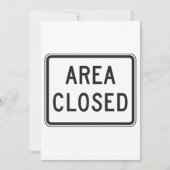 Gebied Gesloten teken Waarschuwing Beperkte zone Kaart (Voorkant)