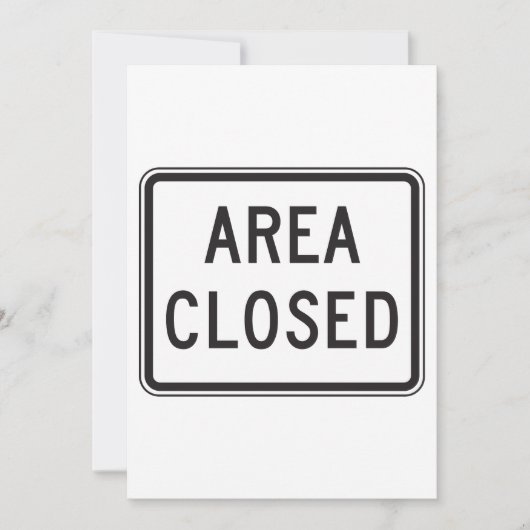 Gebied Gesloten teken Waarschuwing Beperkte zone Kaart (Voorkant)