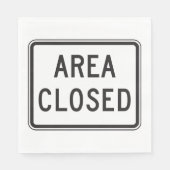 Gebied Gesloten teken Waarschuwing Beperkte zone Servet (Voorkant)