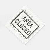 Gebied Gesloten teken Waarschuwing Beperkte zone Servet (Hoek)