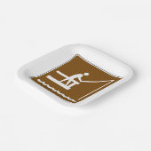 Gebied Gevist Papieren Bordje (Gebogen)