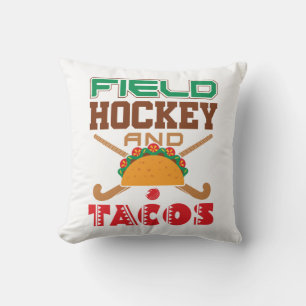 Gebied Hockey en Tacos T-Shirt Kussen