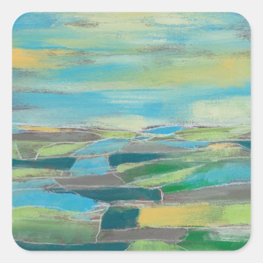 Gebied I gefragmenteerd Vierkante Sticker (Voorkant)