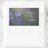Gebied Lupine Bride en Groom Rechthoekige Sticker (Tas)