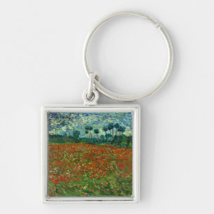Gebied met papavers van Van Gogh Fine Art Sleutelhanger