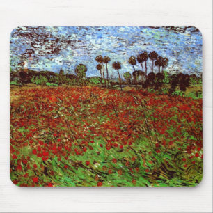 Gebied met Poppies Van Gogh Fine Art. Muismat