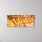 Gebied met Stacks of Wheat door Van Gogh. Canvas Afdruk (Voorkant)