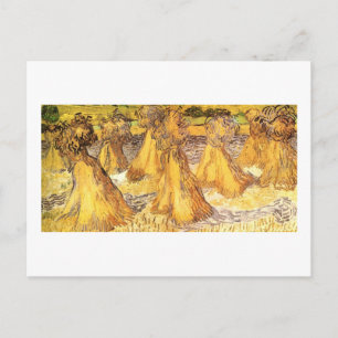 Gebied met Stacks van Wheat Van Gogh Fine Art Briefkaart