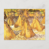 Gebied met Stacks van Wheat, Vincent van Gogh Briefkaart (Voorkant)