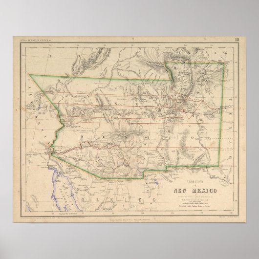 Gebied New Mexico Poster (Voorkant)