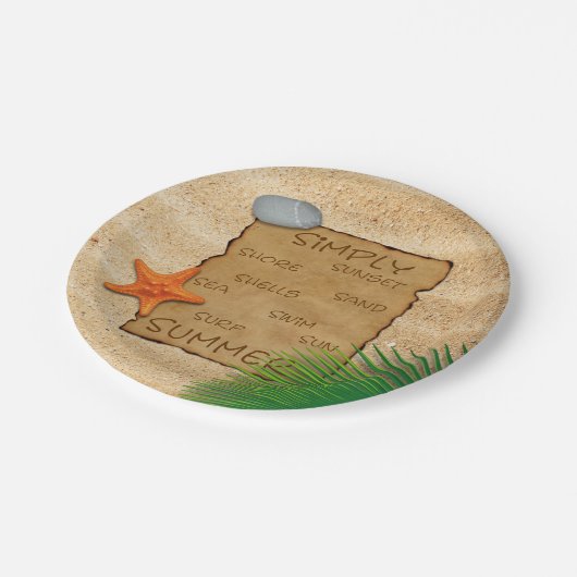 Gebied op de zand-achtergrond - Bord papier (Gekanteld)