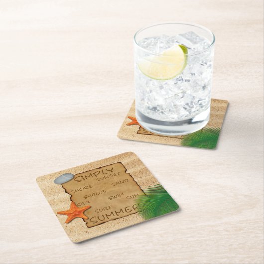 Gebied op de zand-achtergrond - Onderzetter papier (Insitu)