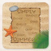 Gebied op de zand-achtergrond - Onderzetter papier (Voorkant)